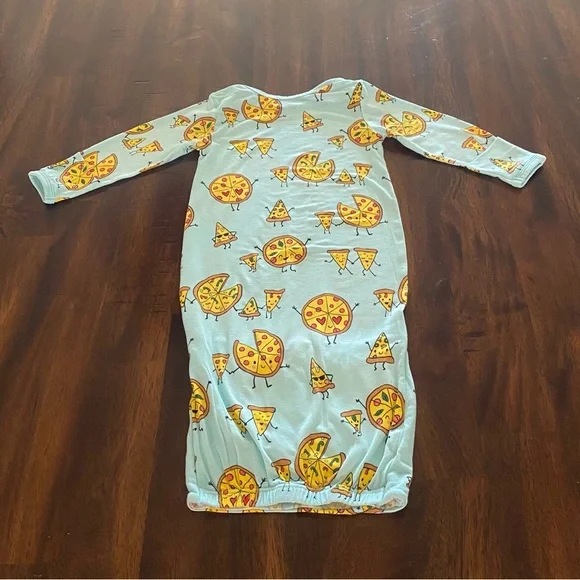 Little Sleepies Blue Pizza Print Kids Pajamas - Picture 5 of 6